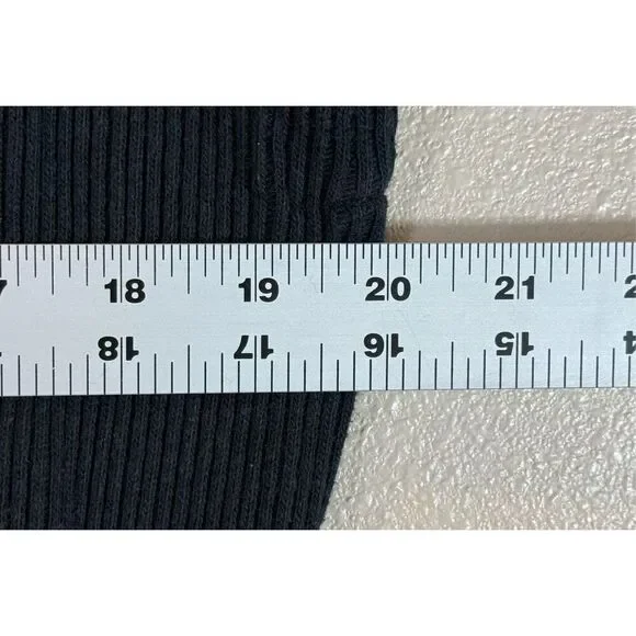 Free People Beach Black Cotton Short Sleeve Midi V-Neck Dress Women’s Small - Picture 8 of 13